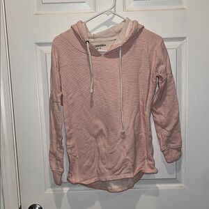 Pink Striped Hoodie